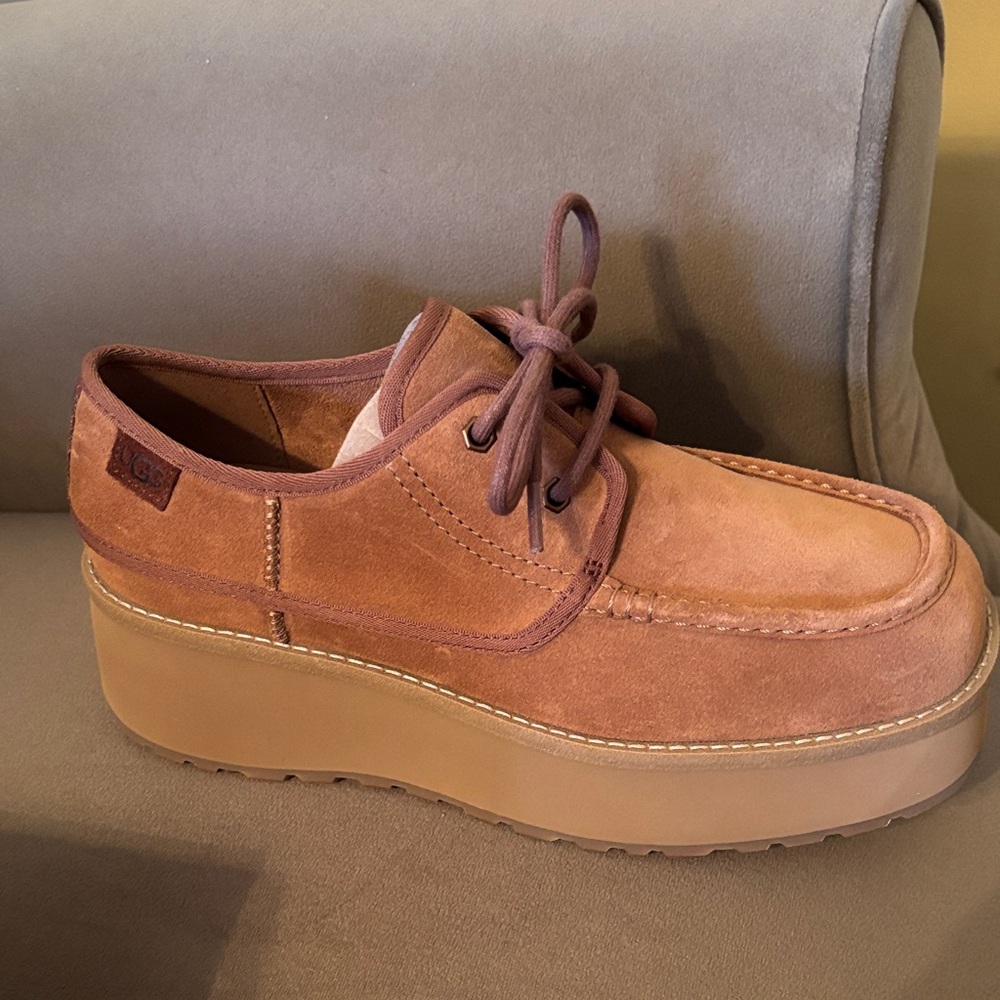 UGG Women’s Brown Platform Boat Shoes